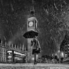 It is snowing in London