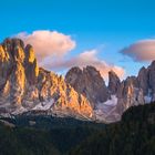 Italien 2010: Südtirol, Dolomiten, Langkofel und rechts Plattkofel