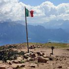 Italienflagge auf dem Ritten