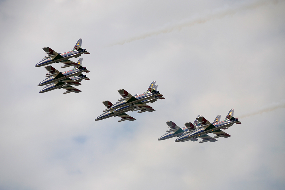 Italienische Frecce Tricolore Formation 