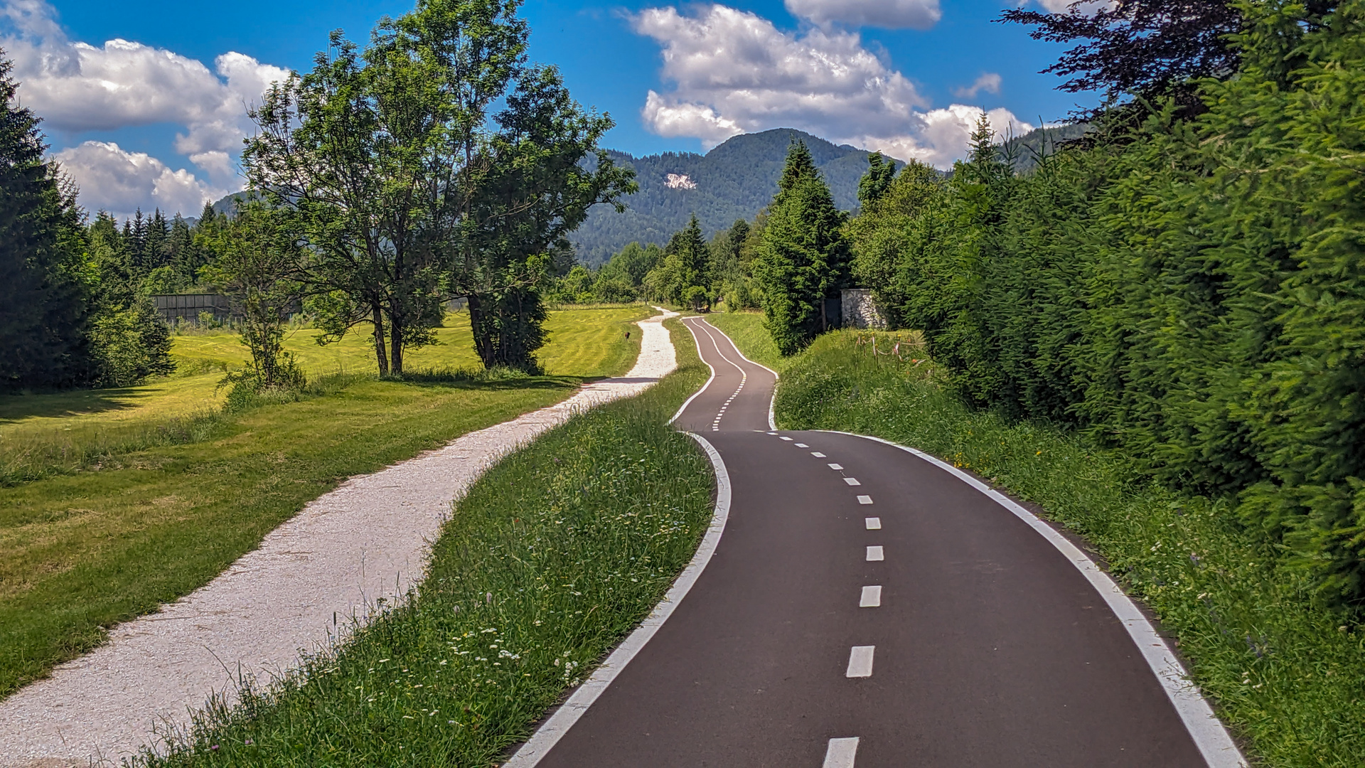 Italienischer Teil des Alpe Adria Radwegs