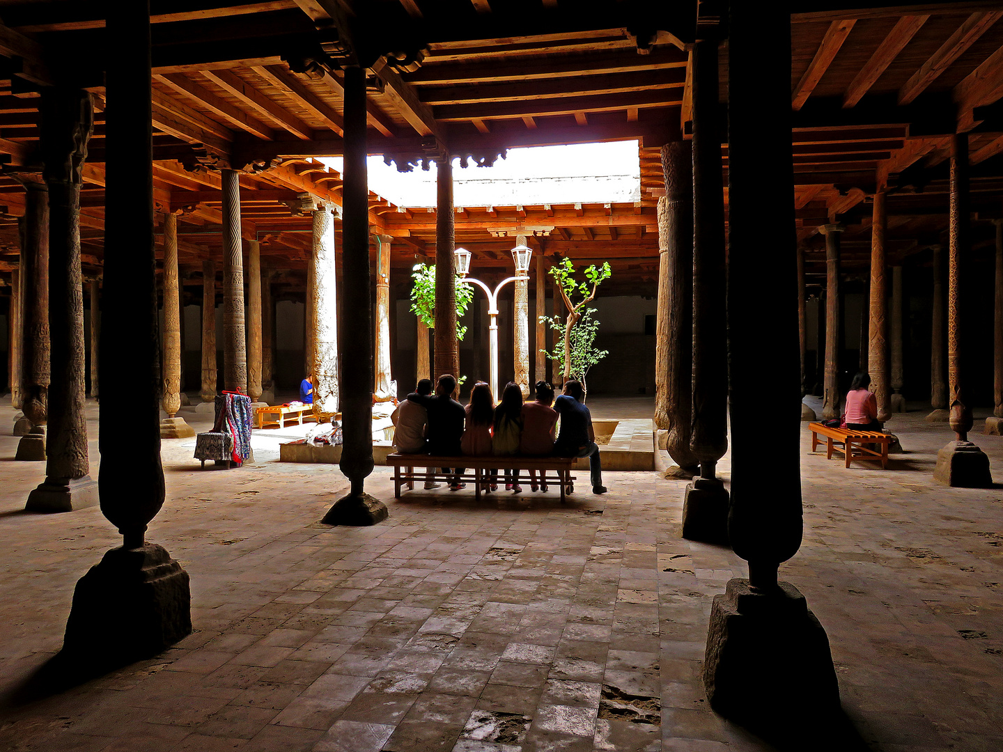 Itchan Kala,Khiva,cortile interno della Moschea Juma