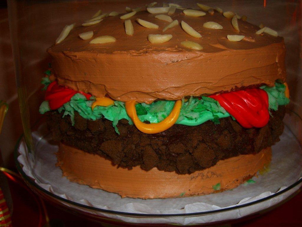 It's a cake not a hamburger