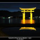 Itsukushima Shrine Torii on Miyajima by Night, Japan