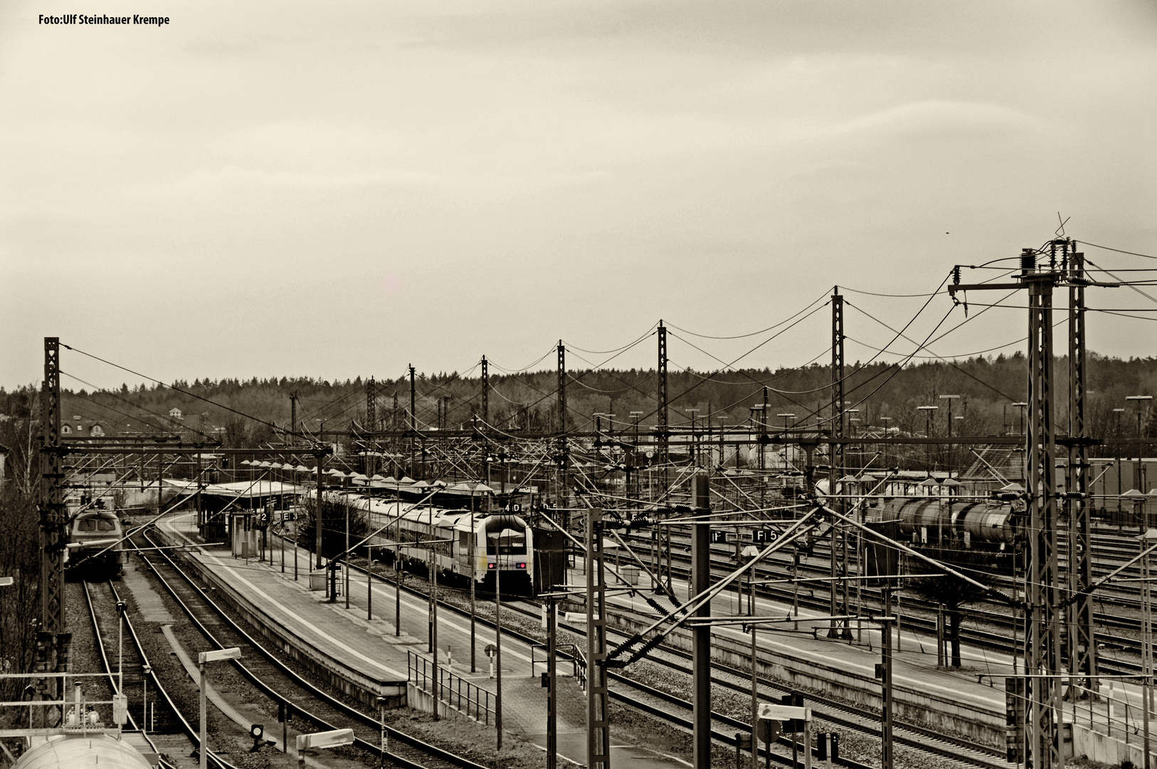 Itzehoe Bahnhof Sepia