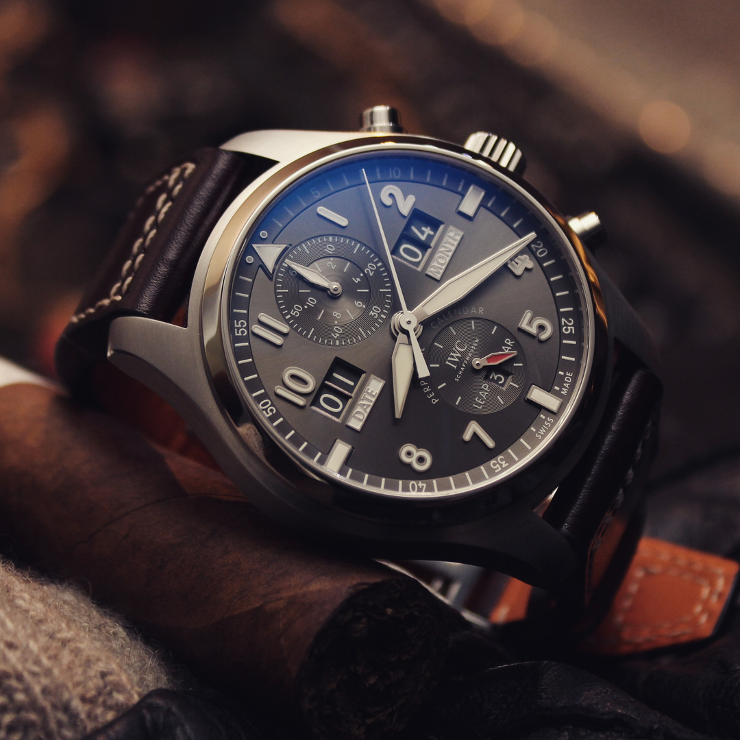  IWC Pilot’s Watch Perpetual Calendar Digital Date-Month Spitfire