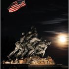 Iwo Jima Marine Corps Memorial Moonrise