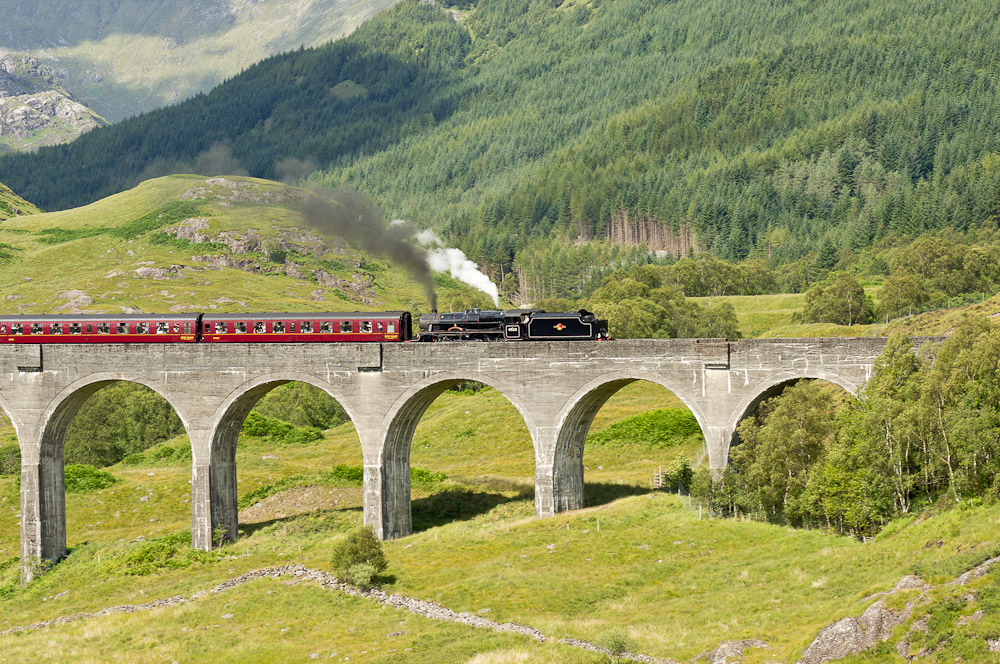 Jabobite Steam Train on Glenfinnan Viaduct (II)