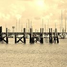 Jachthaven in Wyk auf Föhr in Sepia