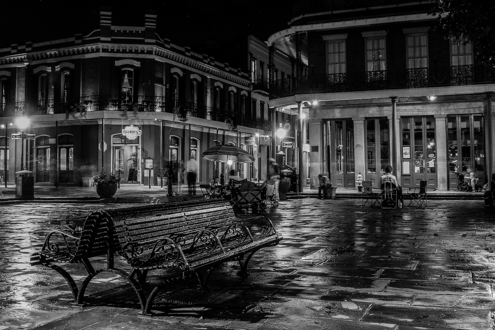 Jackson  Square at night