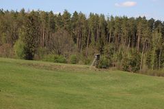 Jagdhochtstand am Waldesrand