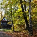Jagdhütte Siebshaus im Trockenborner Forst bei Kahla