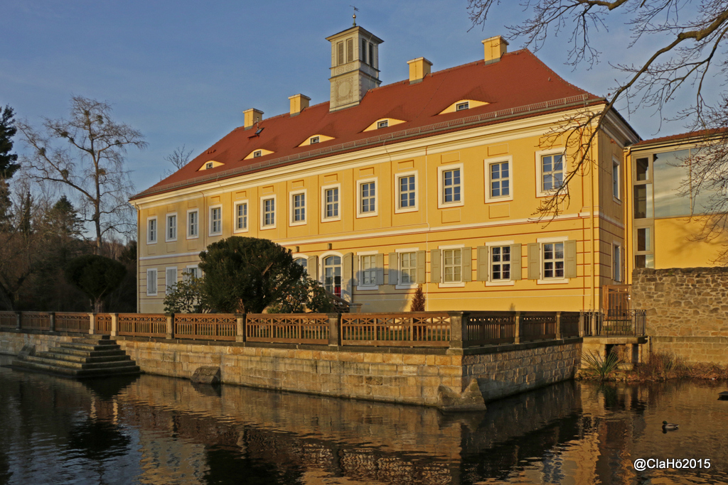 Jagdschloss Graupa in der Abendsonne