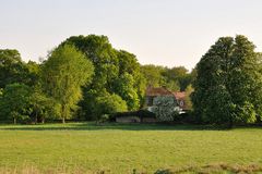 Jagdschloss Mönchbruch im Abendlicht