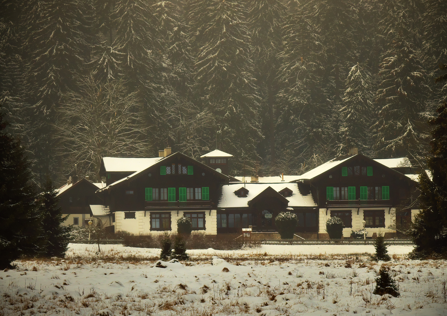 Jagthaus im Wald