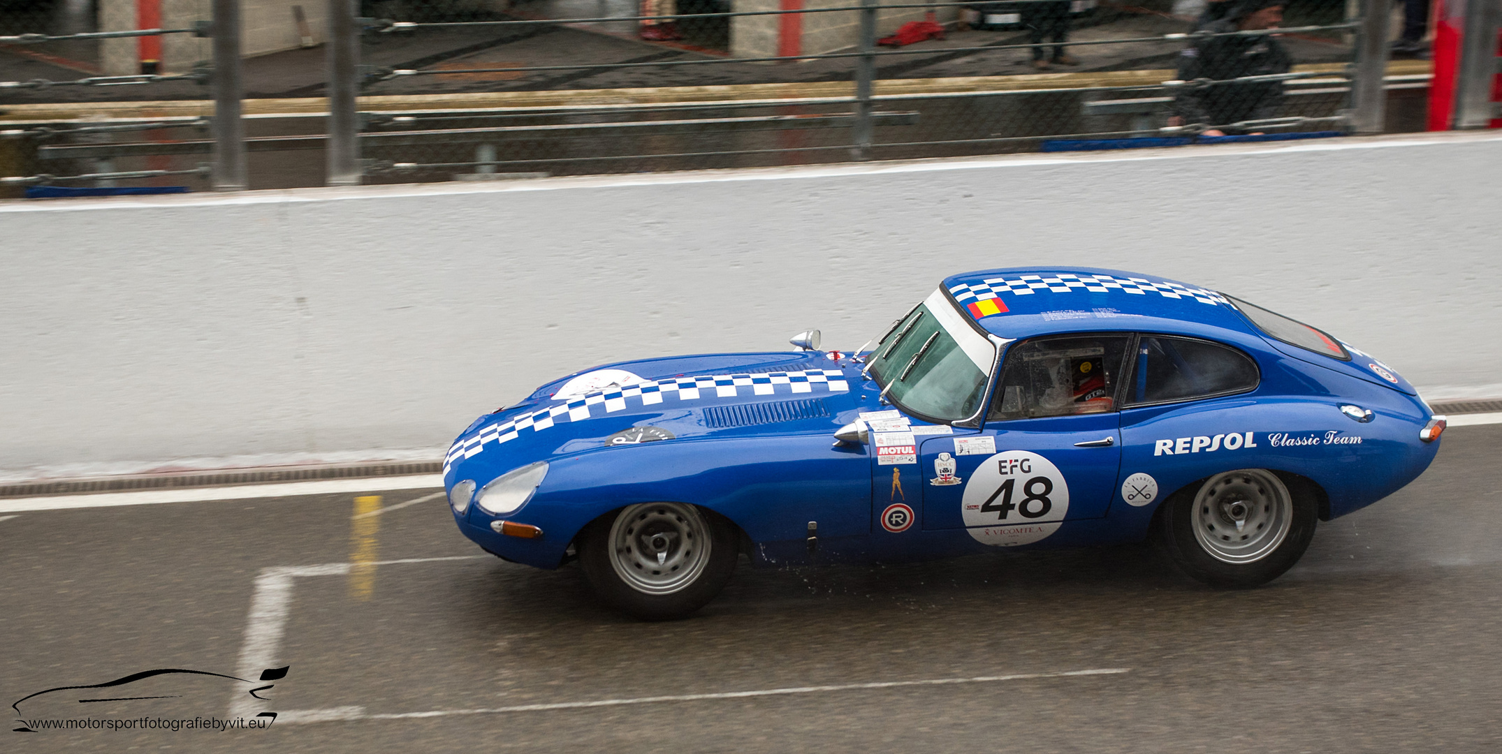 Jaguar E-Type on Race Track Part 1