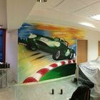 Jaguar XKSS indoor graffiti decoration 