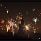 Jahreswechsel, Feuerwerk - Paulusviertel in Halle.