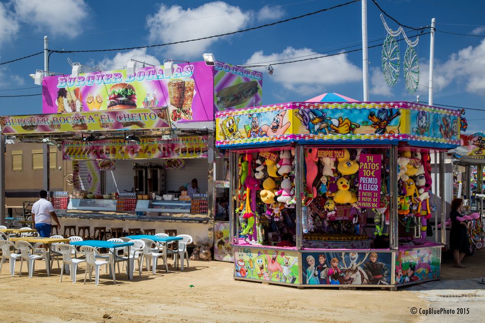 Jahrmarktsstand auf der Feria in Chiclana