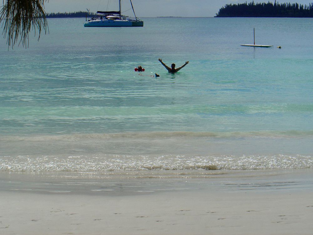 "J'ai vu une tortue grosse comme ça...!" Baie de Kuto, île des Pins