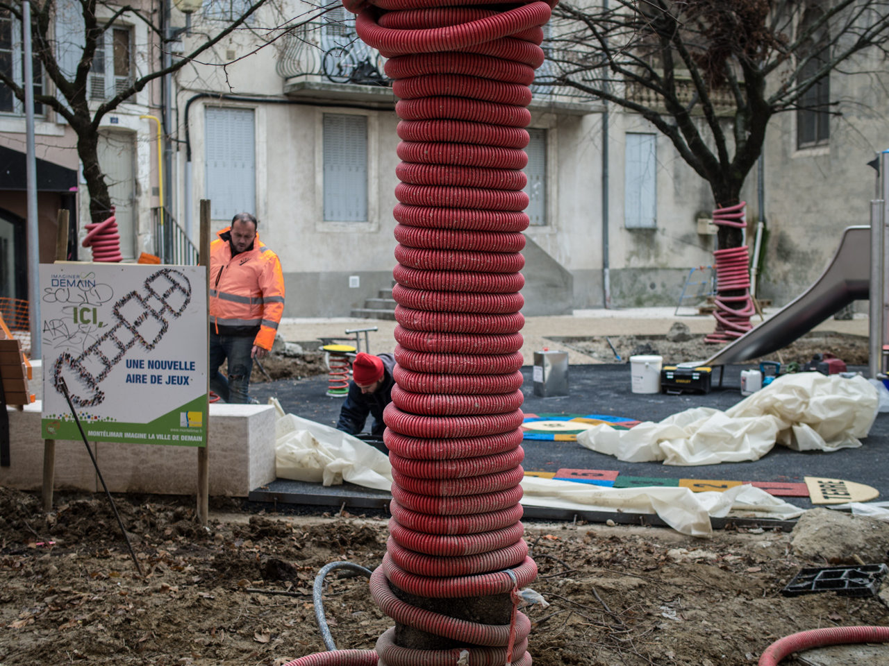 j'aimais bien les marelles dessinées à la craie sur les trottoirs 