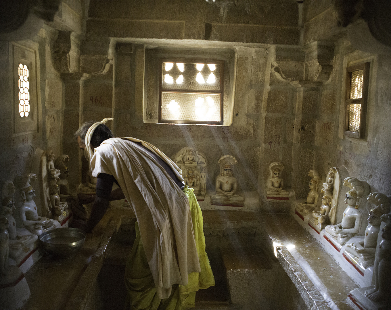 [ … jain temple - idol cleaning ]