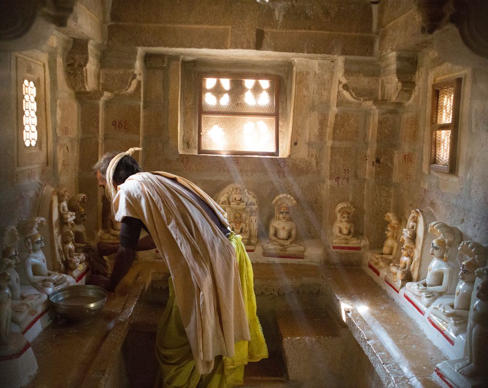 [ … jain temple - idol cleaning ]