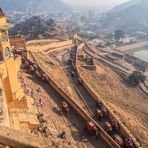 jaipur: der blick vom amberfort.....