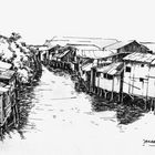 Jakarta (Indonesien) Armensiedlung am Fluss