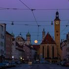 Jakoberstraße mit Vollmond