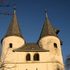 Jakobikirche - Spitzen der Doppeltürme erglühen in der Vorfrühlingssonne