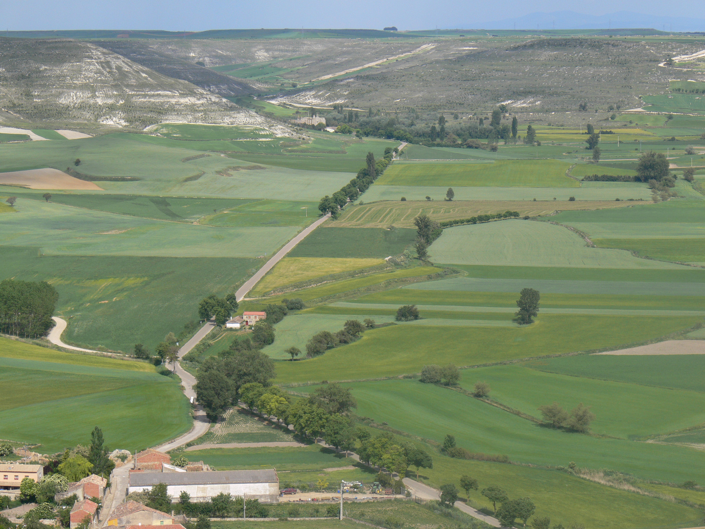 Jakobsweg - Blick vom Castrum Sigerici in Castrojeritz auf die Meseta