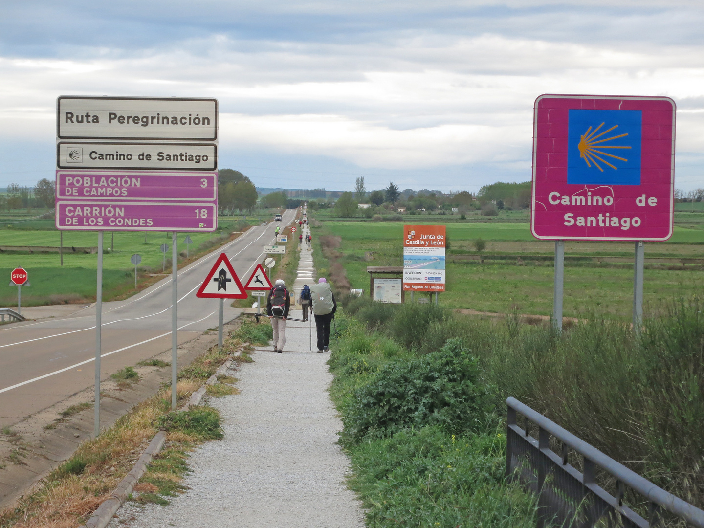 Jakobsweg - Der "endlose" Weg entlang der Straße nach Carrion de los Condes