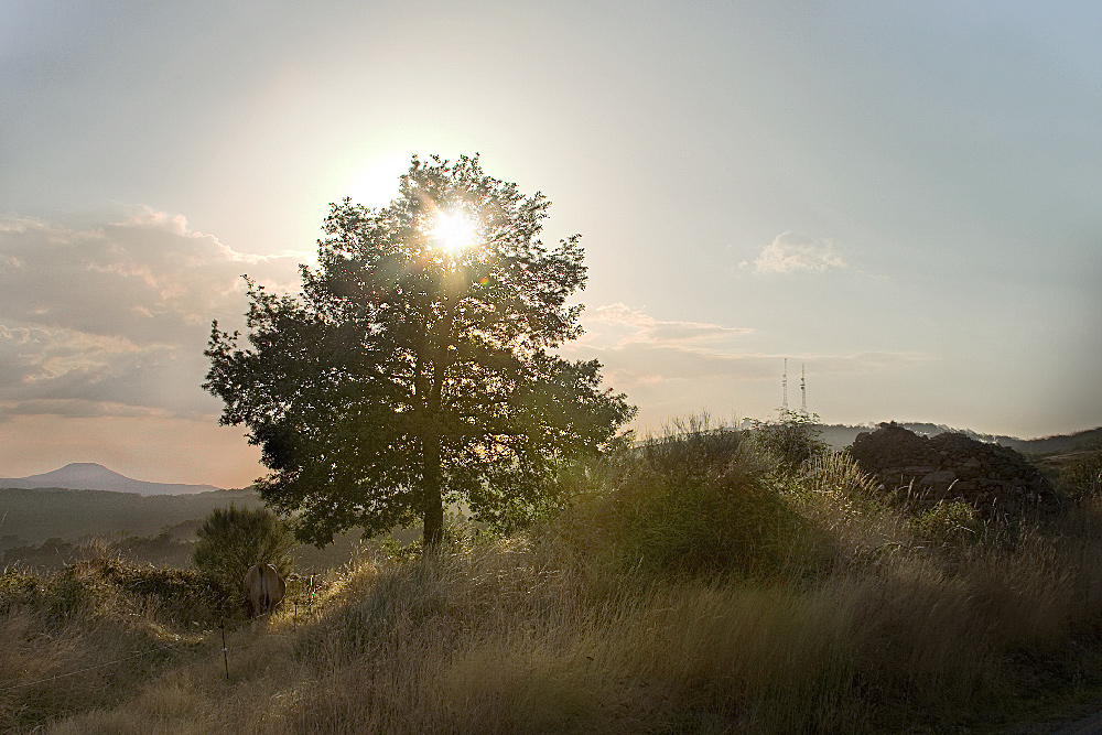 Jakobsweg: Sonnenuntergang vom Monte Irago