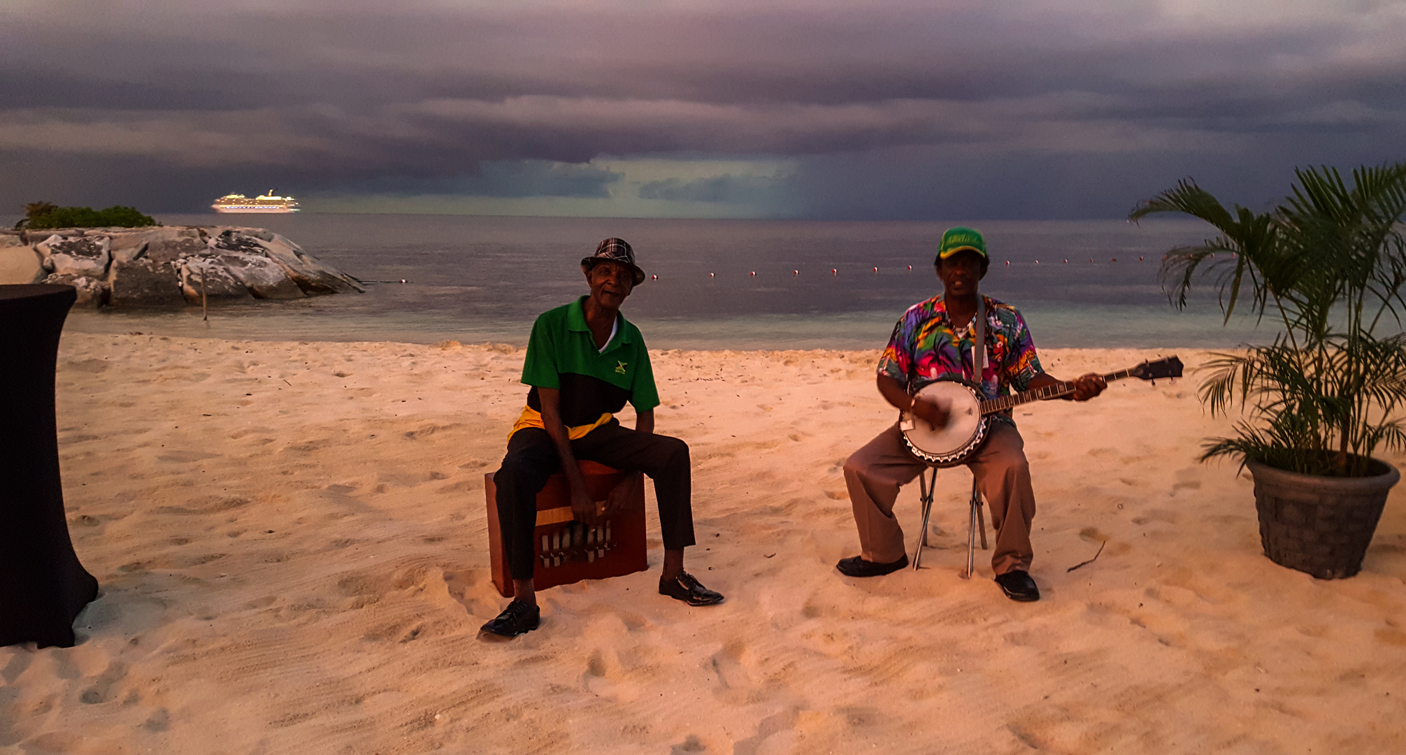 Jamaikanische Strandmusiker