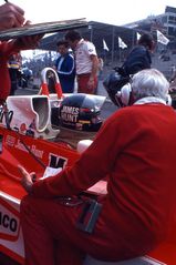 James Hunt und Teamchef T.Mayer vom Team McLaren in Zolder /Belgien 21 Mai 1978