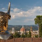 Jan Fabre auf der Festung Belvedere mit Blick auf Florenz