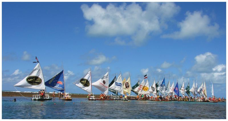 Jangadas in Porto de Galinhas, Pernambuco