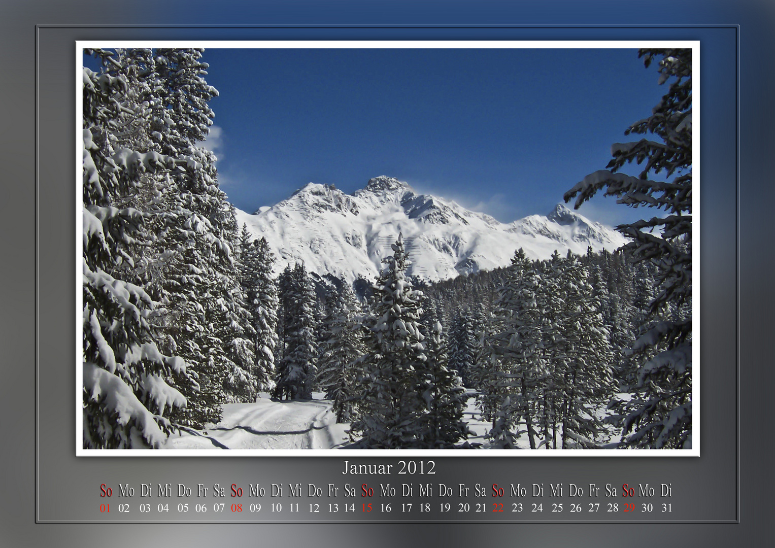 JANUAR Foto & Bild  karten und kalender, fotokalender, collagen ii 