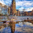 Januarpfützenspiegel St. Johanniskirche Gera 