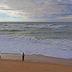 Janvier sur la plage de Capbreton