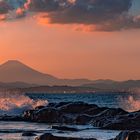 Japan - Enoshima - Fujisan im Sonnenuntergang 