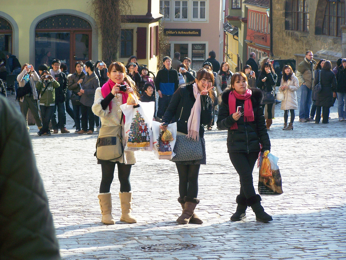 Japaner (kurz vor dem Erdbeben in Japan) in Rothenburg ob der Tauber