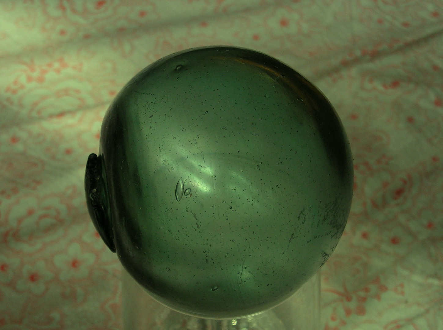 japanese green vintage fishing glass float one piece