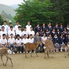 Japanese school class posing