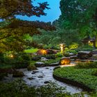 Japangarten mit Blaue Stunde