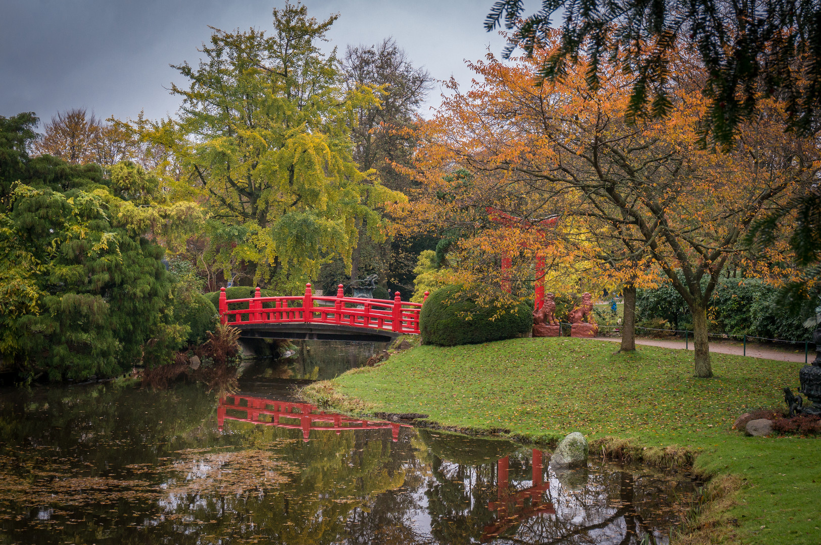 japanische Brücke I Tierpark Hagenbeck/Hamburg Foto & Bild wasser