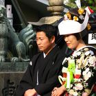 Japanische Hochzeit am Asakusa Shrine