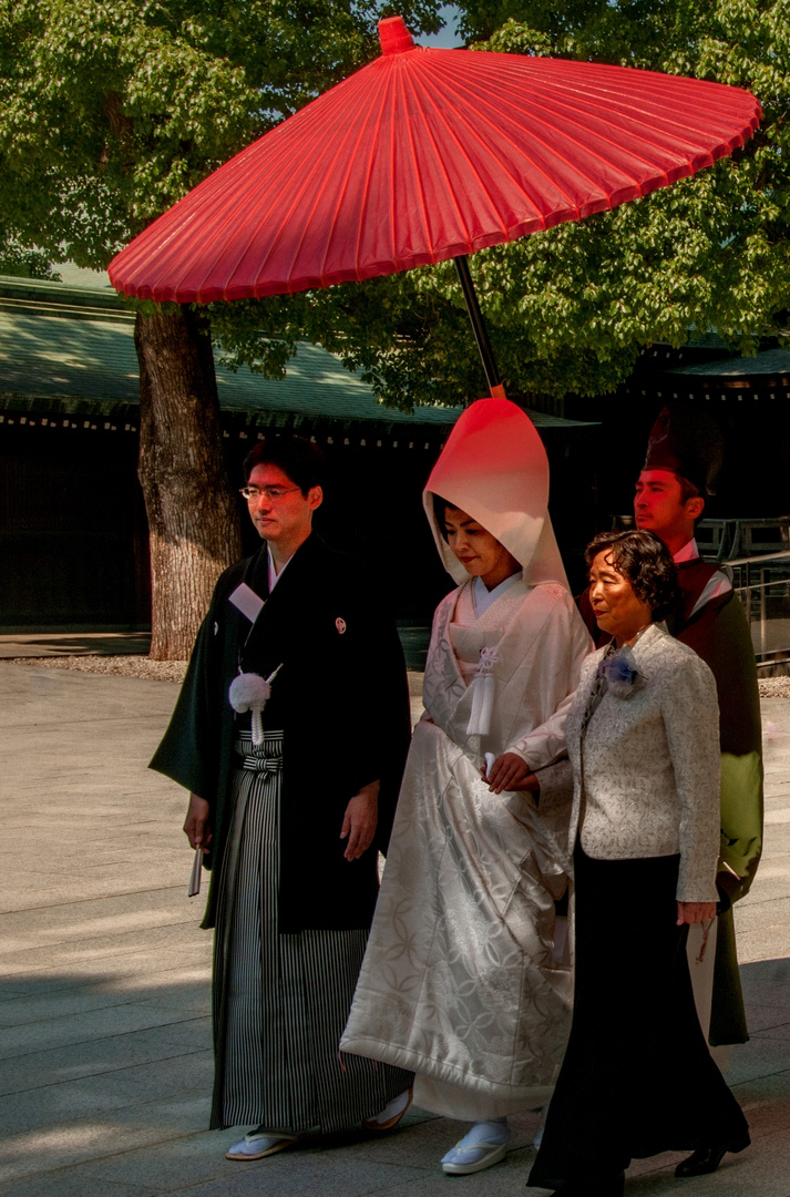 Japanische Hochzeit prozession