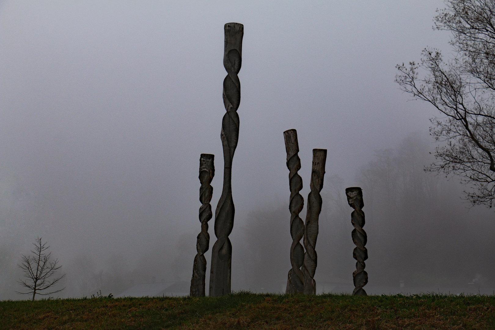 japanische Holzkunst im Morgengrauen